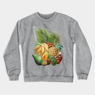 Exotic Fruits Still Life Color Pencils Art Crewneck Sweatshirt